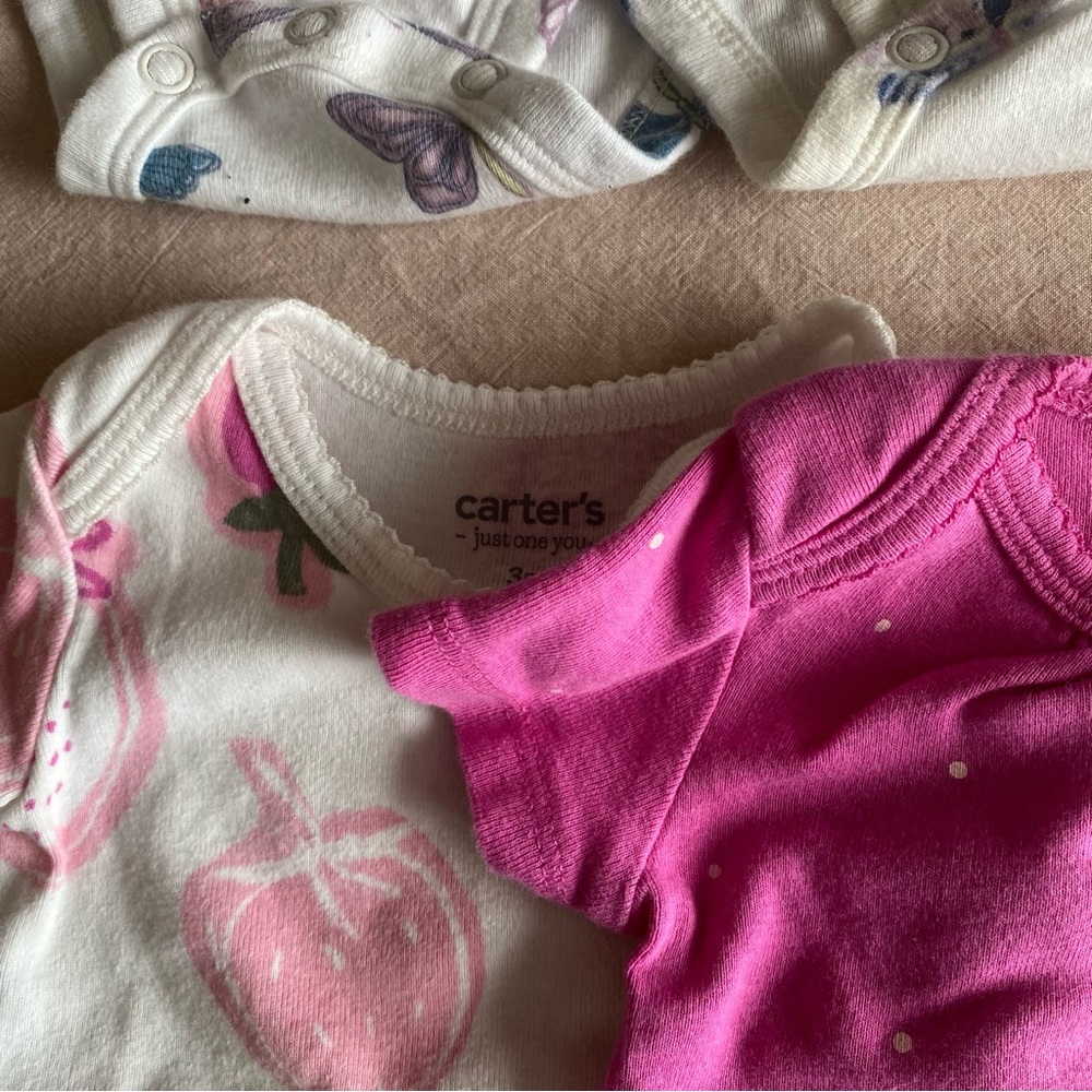 Carter’s Baby Girl Onsie Spring, Summer Bundle. Lot of 16 pieces! Size 3 month - Picture 9 of 11